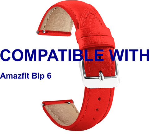 ACM WSM14B22RD3877 Watch Strap Leather Belt 22mm for |Amazfit Bip