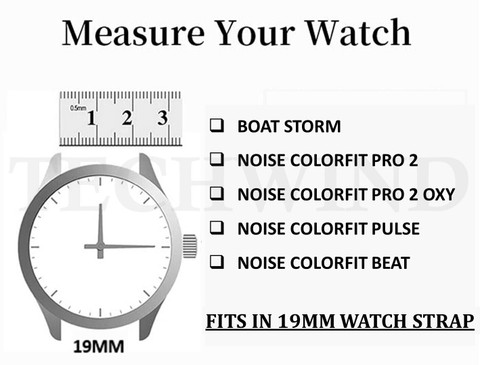 TECHWIND 19MM Vintage Silicon Watch Strap/Band for BOAT STORM