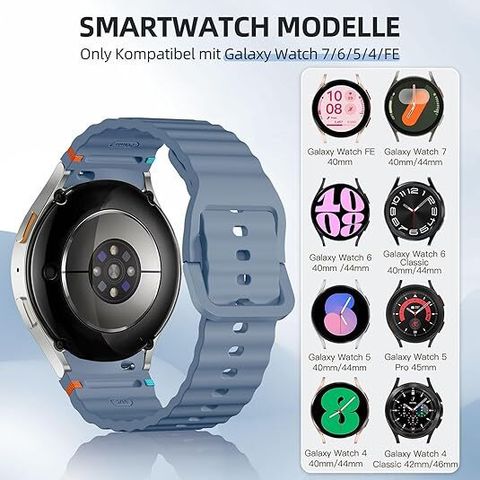 LN KART à¦à¦²à¦à¦¨ à¦à¦¾à¦°à§à¦ 20 mm Sport Bands Compatible with Galaxy Watch 7 6 5 4 Band 40mm 44mm Women Men - No Gap Soft Silicone Strap for Smart Watch S 7 6 5 4 FE, 20mm Wristbands for GalaxyWatch সà§à¦®à¦¾à¦°à§à¦ à¦à¦¯à¦¼à¦¾à¦ সà§à¦à§à¦°à§à¦¯à¦¾à¦ª (নà§à¦², à¦à§à¦°à§) - Image 6