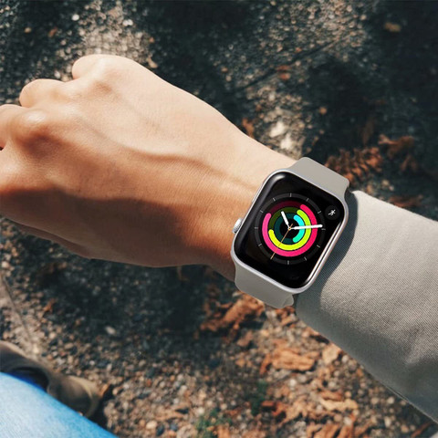 BLACK LOVIES Watch Strap Compatible with Apple Watch Straps 42mm 44mm, Soft  Silicone Belt Sport Wristbands Smart Watch Band for iWatch Series SE