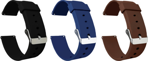 ACM Pack of Watch Strap for |Mi Revolve Active Smartwatch  (Black/Blue/Brown) Smart Watch Strap