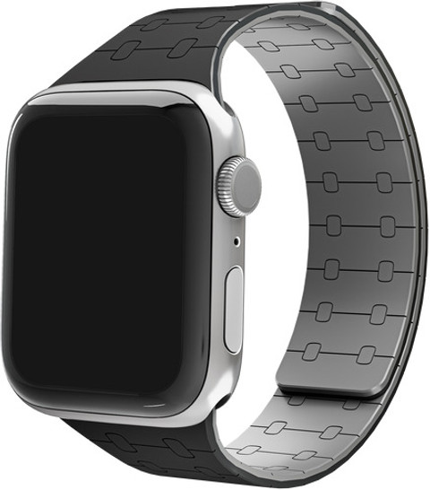 DailyObjects Black Lightweight Velour Snap On Smartwatch Wrist