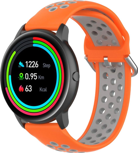 ACM Watch Strap Belt for Zebronics Zeb-Fit2220ch Smartwatch Orange