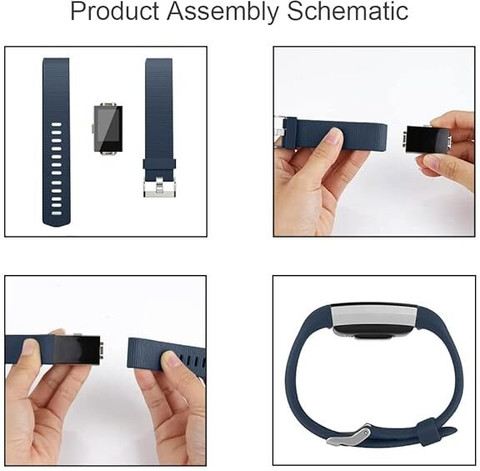 SwapME Replacement Bands for Fitbit Charge 2, Silicone Adjustable