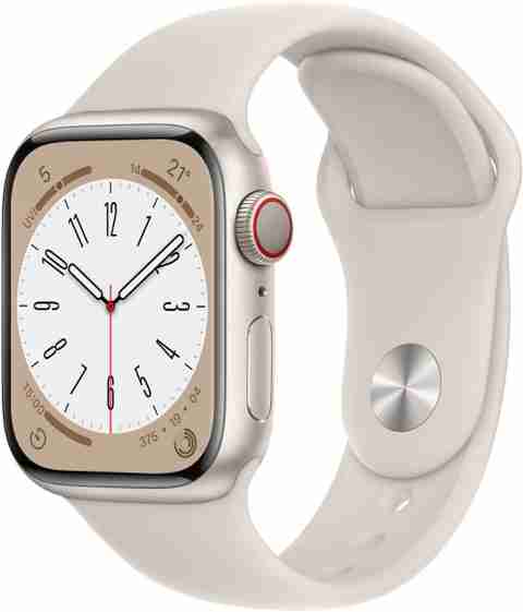 Apple Watch Series 8 41mm ホワイト Apple Watch Series 8, 41mm GPS + Cellular ECG app, Temperature