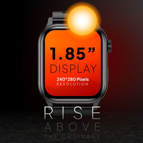 Fire-Boltt Rise Luxe 2026 Stainless Steel, 47mm (1.85) Display, Pro Games, 120+ Sports Smartwatch (Black Strap, Free Size) - Image 6