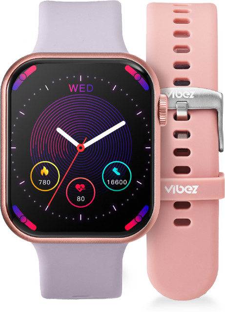 Vibez Women Smartwatch with Bluetooth Calling|Multiple Straps