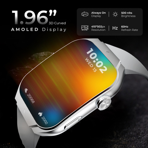 beatXP Unbound Curv 3D Curved AMOLED Bluetooth Calling Smart Watch,  Metal Body Smartwatch