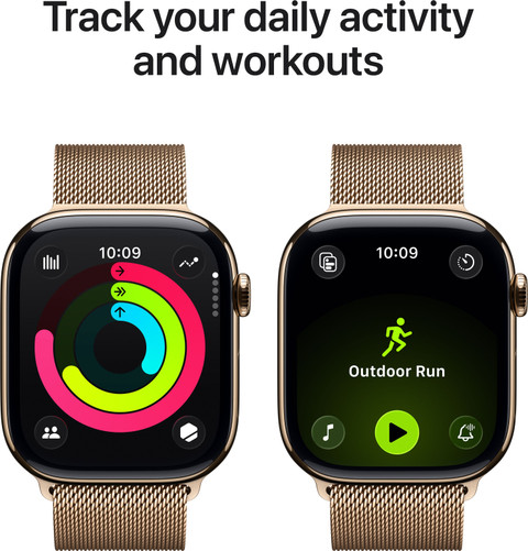Apple Watch Series 11 GPS + Cellular 46mm Gold Titanium Case Gold