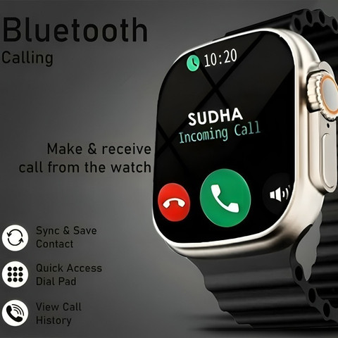 GameSir T800 Bluetooth Calling Touch Watch with IP67 Waterproof Music Play  Smartwatch