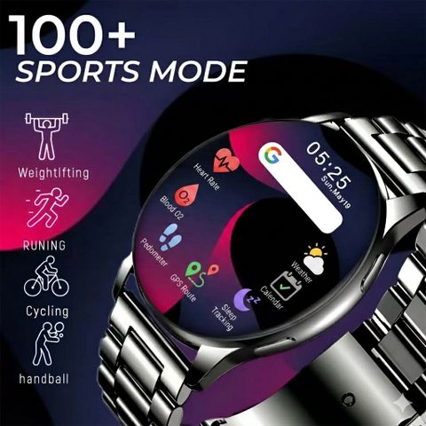 GameSir Active 2 Round Smartwatch (Black Strap, Free Size) - Image 5