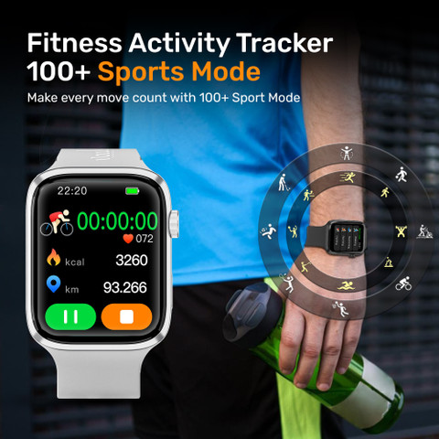 Voods V Watch Pro, Made In India BT Calling With IPS Display, 50+  Watch Faces Smartwatch