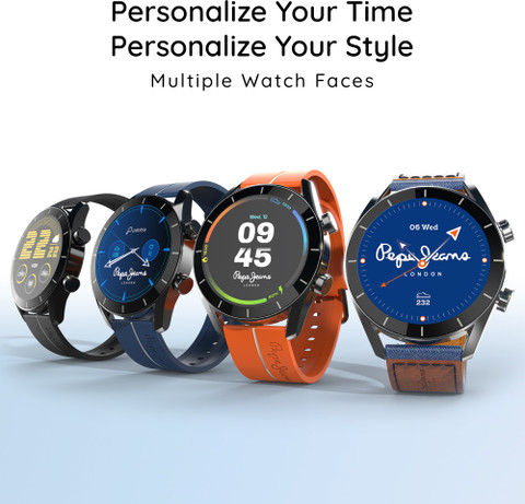 Pebble X Pepe Jeans Designer Edition HD Display,BT Calling, HR SpO2,  Sports Modes Smartwatch