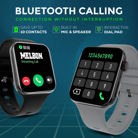 Melbon T-Strom Blk Touch Watch with Bluetooth calling, Fitness