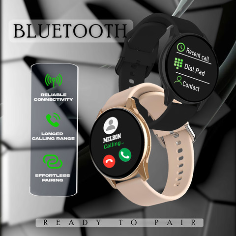 Melbon Pink Active Bluetooth Calling Watch Fitness Health Sports