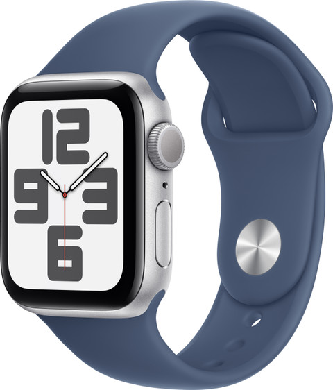 Apple Watch SE GPS 40mm (2nd Gen) Silver Aluminium with Denim