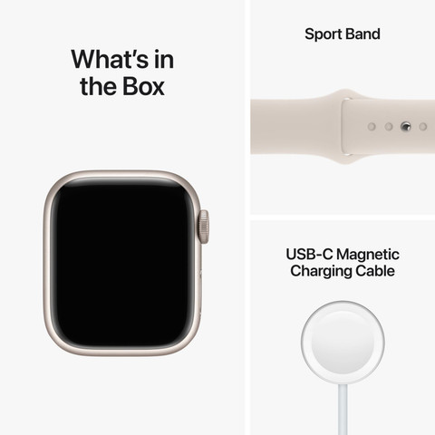Apple Watch Series 8, 41mm GPS + Cellular ECG app, Temperature