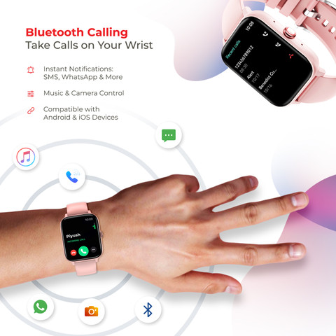 Nervfit Vibe TrueColor+ Super HD, BT Calls, Waterproof, HR, BP, Sleep  Tracking Smartwatch