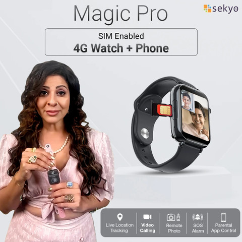 Sekyo Magic Pro Calling Smartwatch for Kids GPS 4G Voice/Video Call  Pedometer Smartwatch