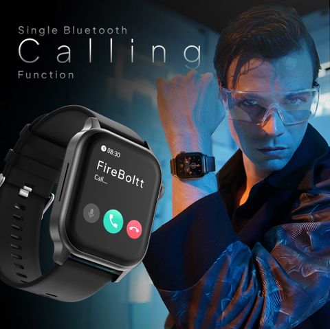 Fire-Boltt Rise Bluetooth Calling 47mm (1.85) & Rotating Crown, 123 Sports Smartwatch (Black Strap, Free Size) - Image 8