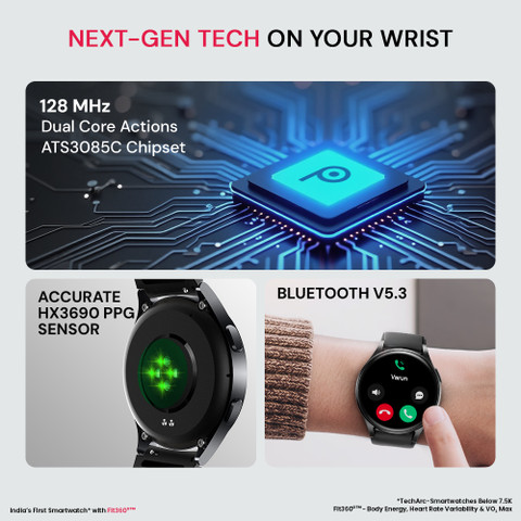 Prowatch X, AMOLED, Body Energy, HRV, VO2 Max, Gorilla Glass 3,  In-built GPS ABC Smartwatch