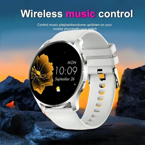 Melbon Active Grey AMOLED Display, Multi Watch Faces, Fitness,  Music Smartwatch
