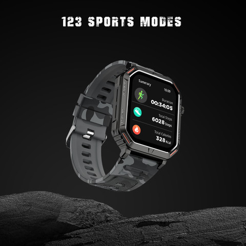 Fire-Boltt Commando AMOLED Smart Watch, 123 sports modes,  Bluetooth calling Smartwatch