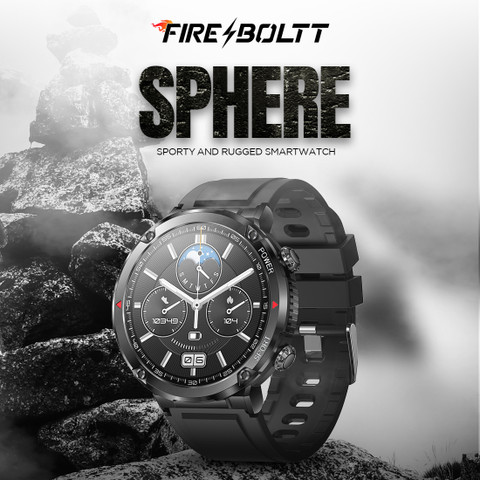 Fire-Boltt Sphere 40.6mm (1.6) Sporty Rugged Smartwatch Metal Body ...