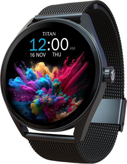 Titan Design|AMOLED|AOD|Working Crown|BT Calling|Fast  Charge|IP68 Smartwatch