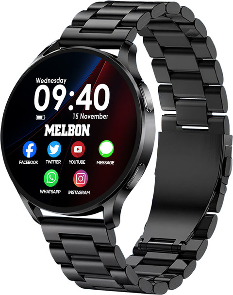 Melbon Active Black Smart Watch – Fitness Tracker, Heart Rate Monitor,  Smartwatch
