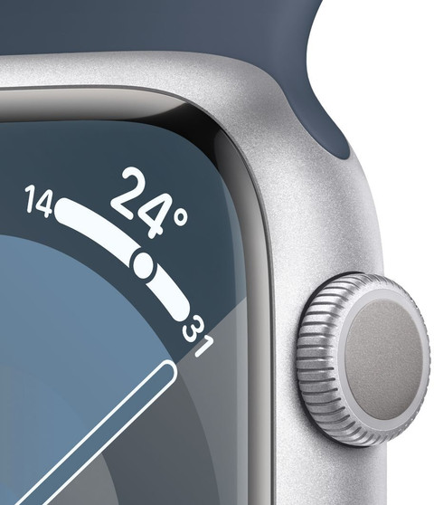 Apple Watch Series GPS 45mm Silver Aluminium Case with Storm Blue Sport  Band S/M - Main Image