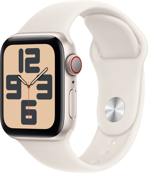 Apple Watch SE 第２ 40mm GPS スターライト BT100% Apple Watch SE 2 GPS 40mm (2nd Gen) Starlight Aluminium with Sport