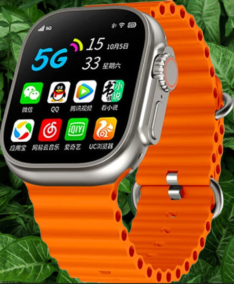 DOPEWOPE T800 Ultra orange Smart Watch Display, Bluetooth Calling - Main Image
