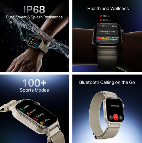 boAt Storm Infinity Plus, 20 Days BIG Battery, ASAP Charge, cm)  HD Display Smartwatch