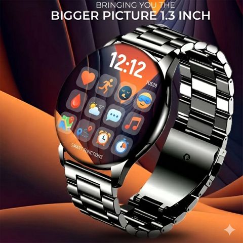 GameSir Active 2 Round Smartwatch (Black Strap, Free Size) - Image 4