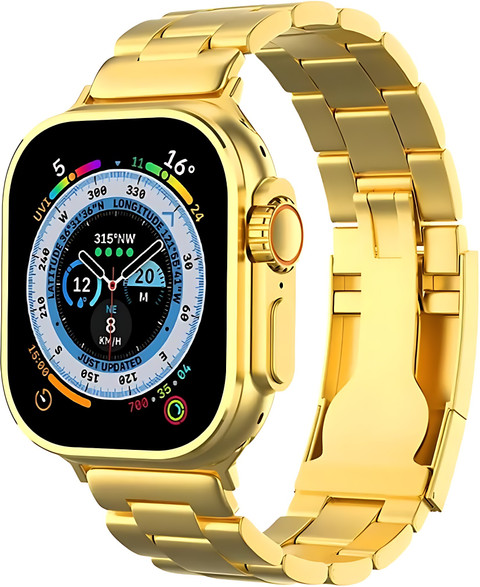 Nikki Trades S9 Ultra Gold Touch Watch with 25+ New Features Golden Music  Play Weather* Smartwatch