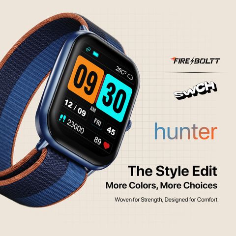 Fire-Boltt Hunter Nyluxe 2.01" HD Display Smartwatch, Midnight Blue - Image 6