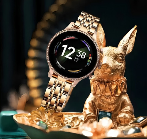 MICROBOTS gen smart watch for women and girls rose gold and pink