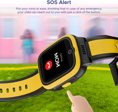 boAt Wanderer Smart Kids Watch w/2Way Video  cm)Screen,SOS,Geo Fencing Smartwatch