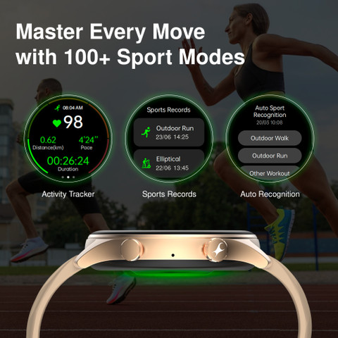 Fastrack Optimus2 AMOLED|Advanced Blazing Fast UI|AOD|Metal  Case|Working Crown Smartwatch - Main Image