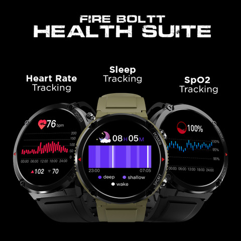 Fire-Boltt Sphere 40.6mm (1.6) Sporty Rugged Smartwatch Metal Body ...
