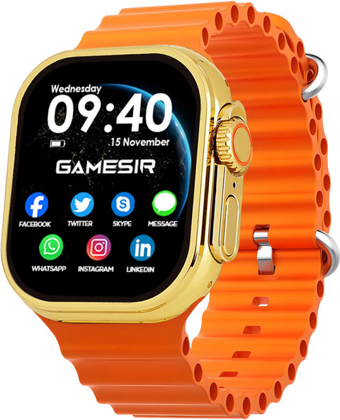 GAME&WATCH GOLD アラーム付き GameSir Crystal Golden Touch Watch with Bluetooth calling, Fitness