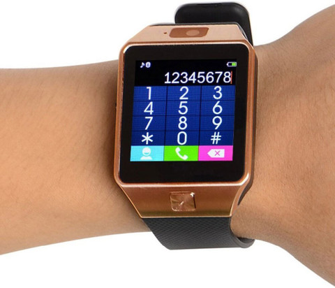 Smart Mobile Watch Golden Colour Dz09 Smart Watch Golden Colour