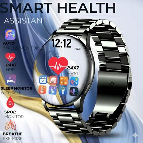 GameSir Active 2 Round Smartwatch (Black Strap, Free Size) - Image 7