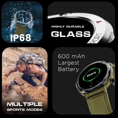 Fire-Boltt Sphere Sporty Rugged Smartwatch Metal Body Shock  Proof, 600 mAh Smartwatch