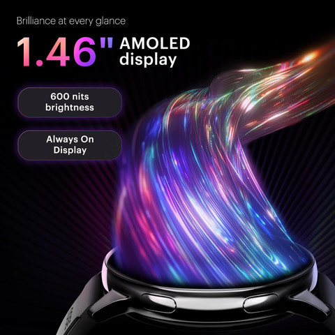 Noise Vortex Plus, AMOLED Display, BT Calling, Sleek Metal Finish  Smartwatch
