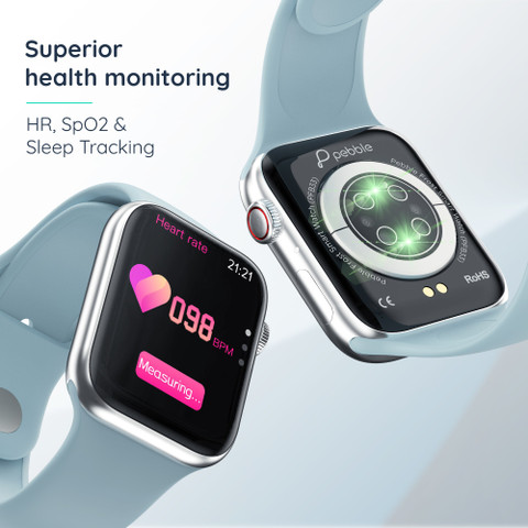 Pebble Frost BT Calling with Curved HD Display, AI Voice  Assisst Smartwatch