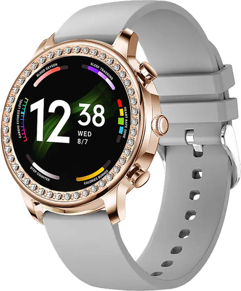 Time Up 2025 Women New Fashion BT Call Android/IOS Premium Diamond Studded  Big Dial Smartwatch