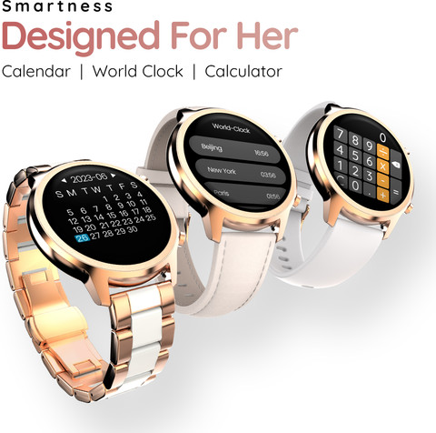 Pebble HD Display, BT Calling, Women's Health suite, Sleek Dial  Smartwatch