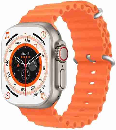 KadWaniya t 800 ultra orange Smart Watch Display, Bluetooth